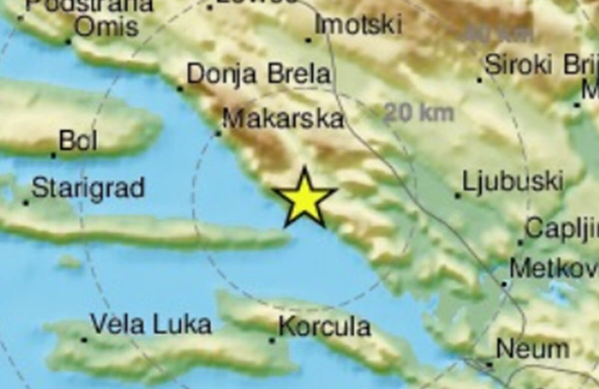 Četiri zemljotresa kod Makarske